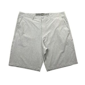 DIXXON 40 Mens Golf Shorts Gray‎ Heathered Performance Flat Front Sz 40 Fits 39"
